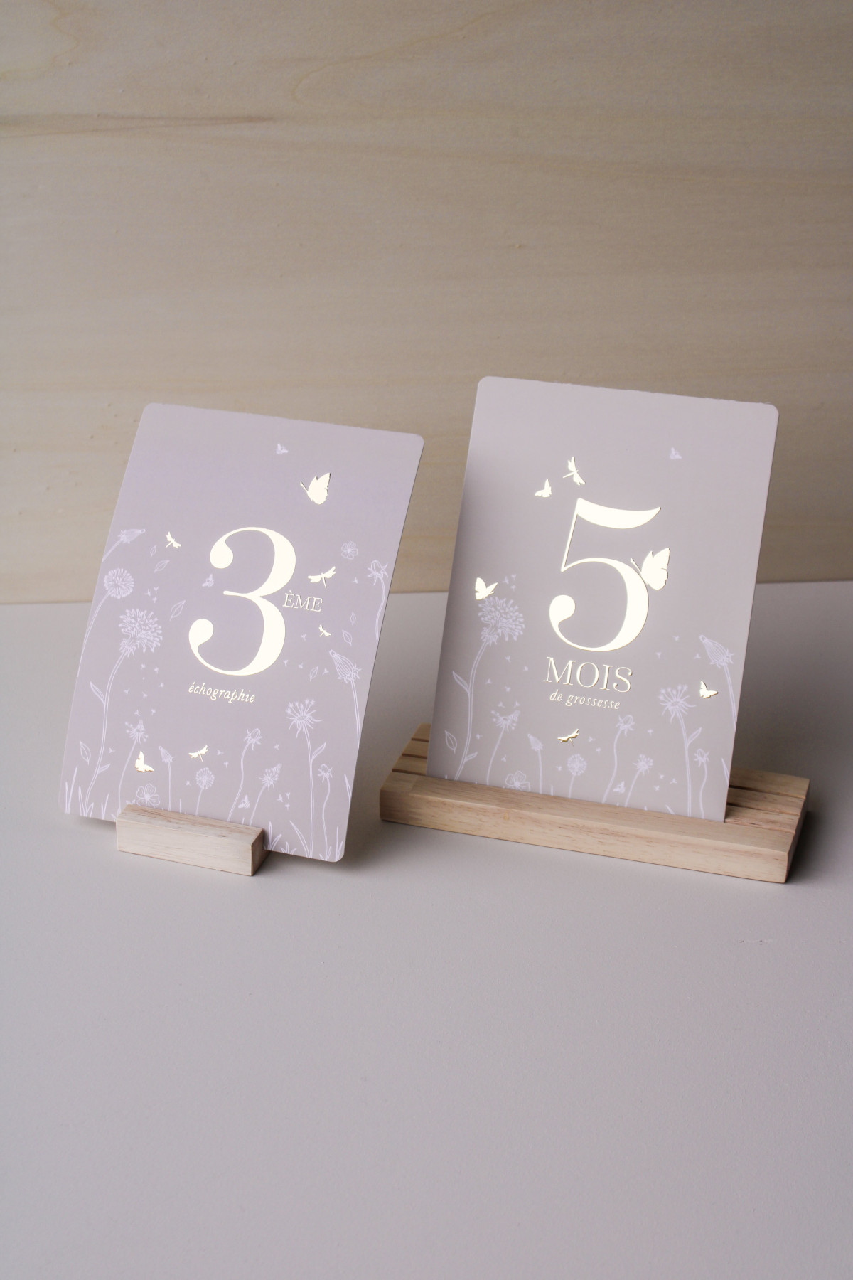 Pregnancy cards - Au jardin